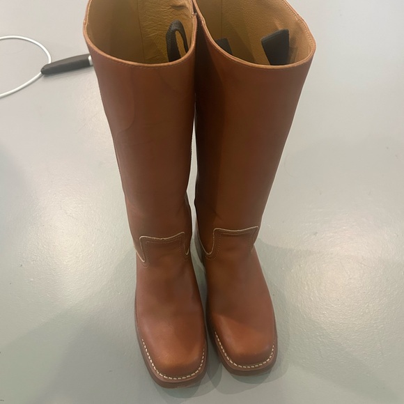 Frye Shoes - Women's Tall Leather Riding Boots - Brown